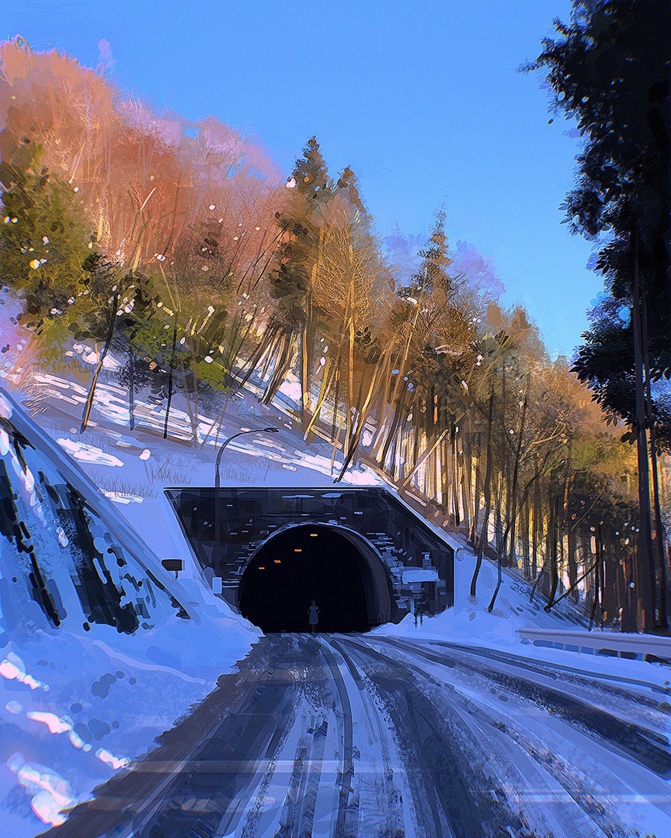 This is a pixiv picture whose title is a tunnel.