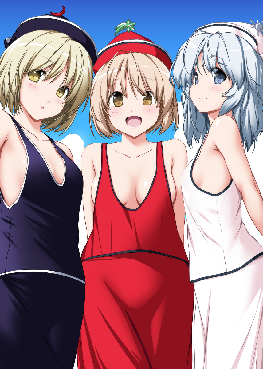 This is a pixiv picture whose title is タンクトッププリズムリバー三姉妹.