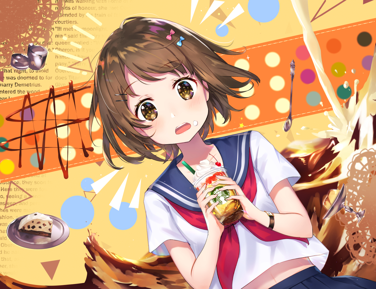 This is a pixiv picture whose title is プリン アラモード フラペチーノ.