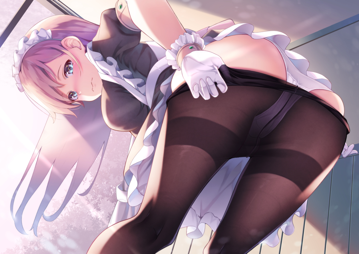 This is a pixiv picture whose title is メイドタイツ.