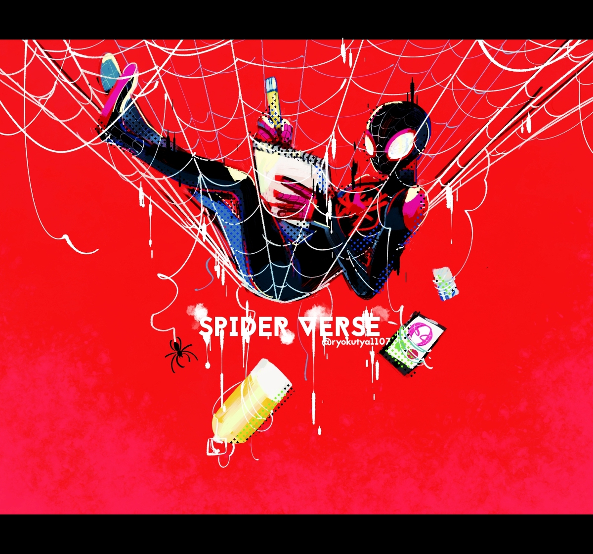 This is a pixiv picture whose title is スパイダーバース.