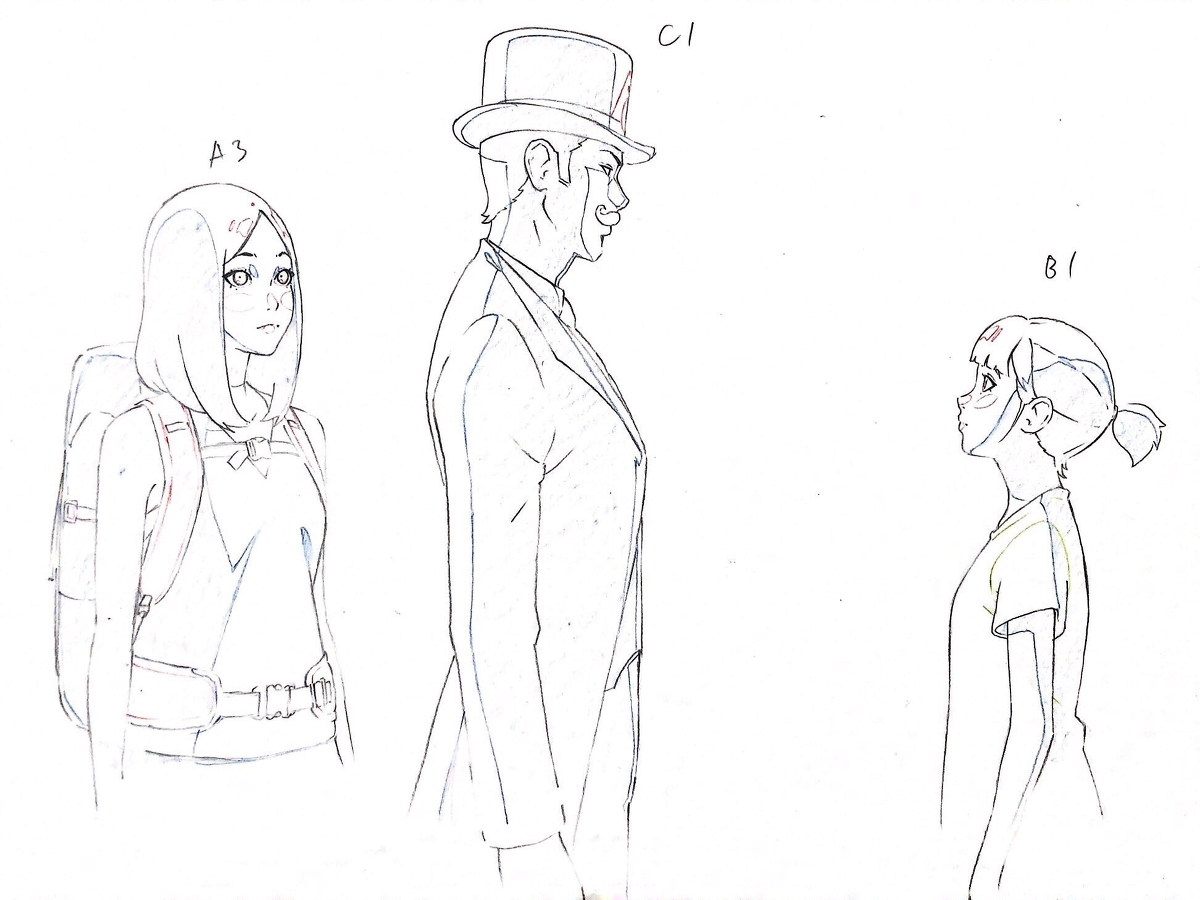 This is a pixiv picture whose title is animation supervising sketches.