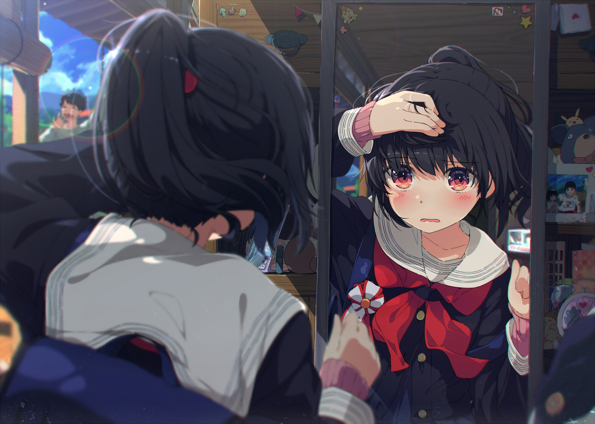 This is a pixiv picture whose title is ねぐせ.