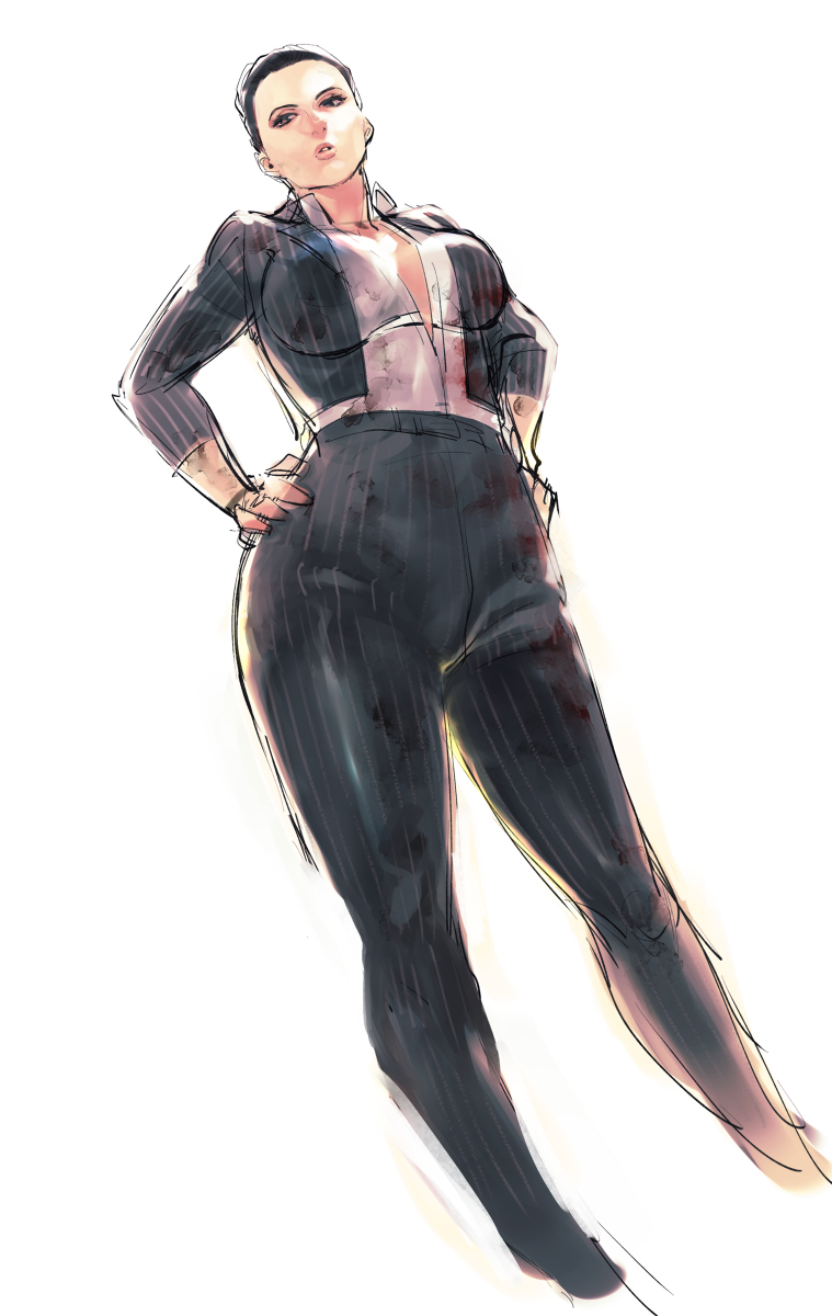 This is a pixiv picture whose title is DBDらくがき投げ（流血あり）.