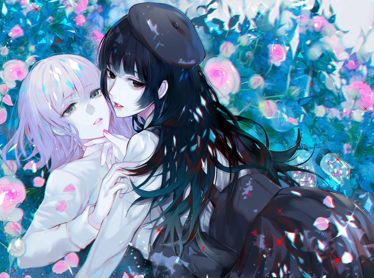 This is a pixiv picture whose title is 百合心中.