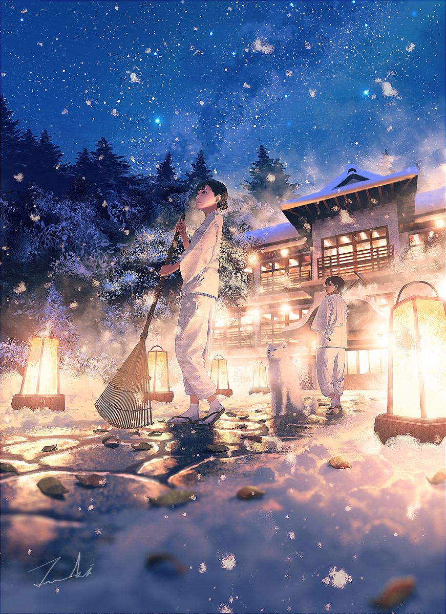 This is a pixiv picture whose title is まほろば温泉繁盛記.