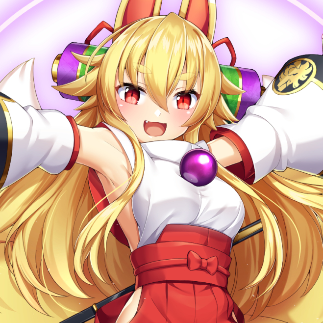 This is a pixiv picture whose title is 白面金剛九尾イヅナ.