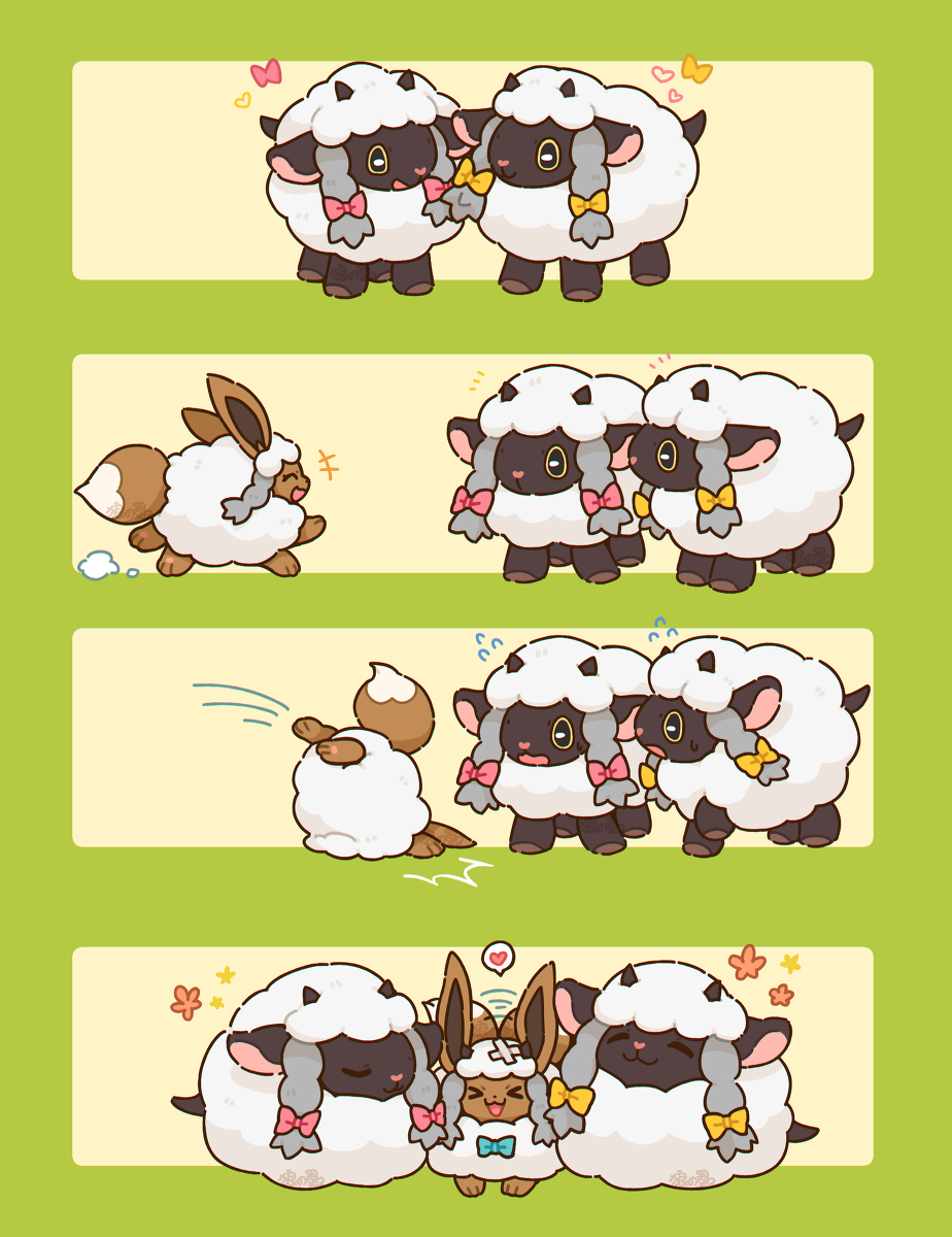 This is a pixiv picture whose title is 🎀🐑🦊🐑🎀.