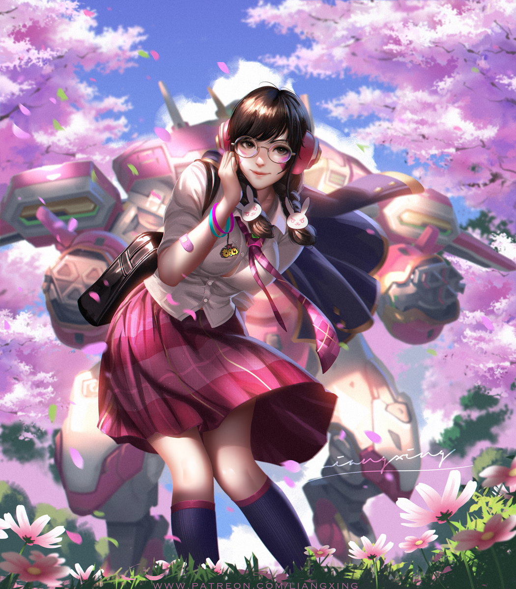 This is a pixiv picture whose title is Academy Dva.