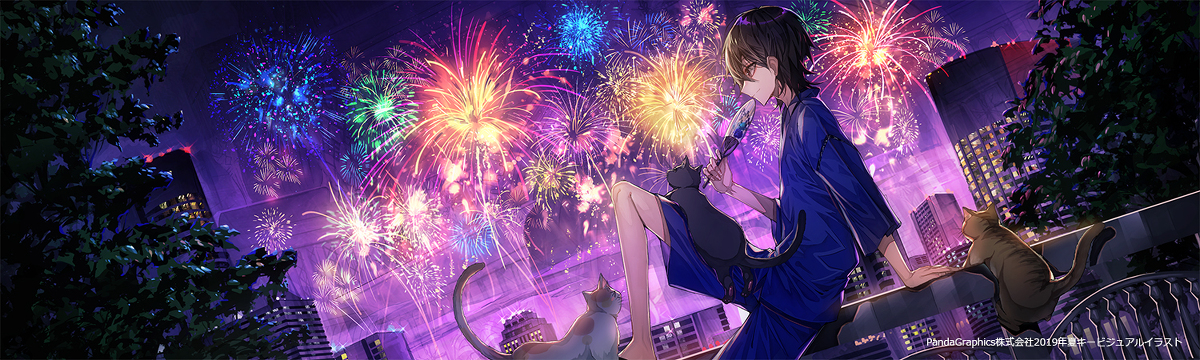 This is a pixiv picture whose title is 花火.