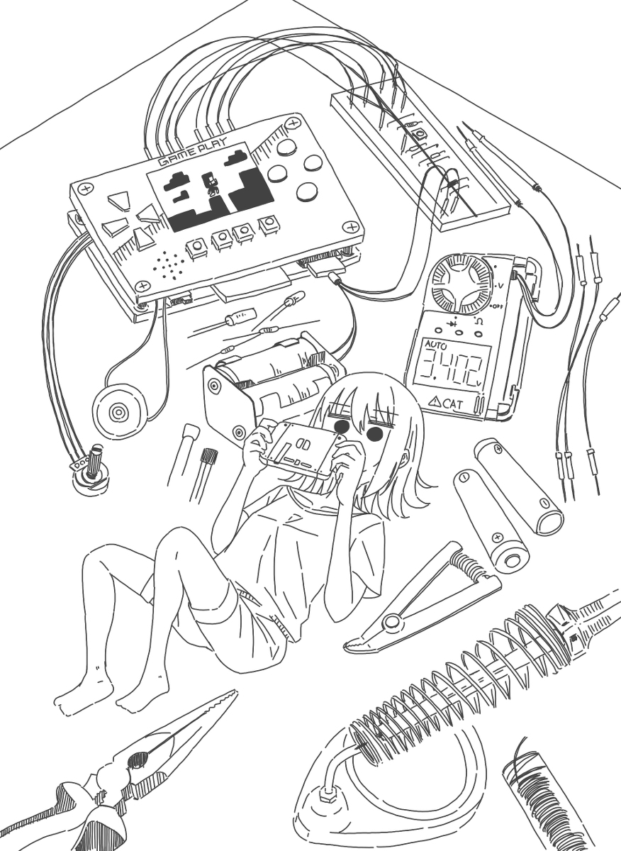 This is a pixiv picture whose title is ゲーム機.