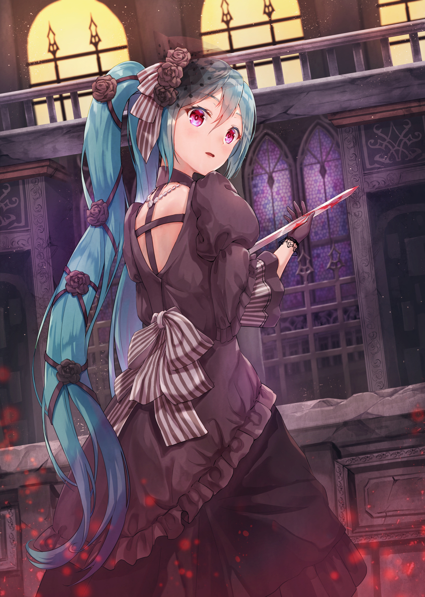 This is a pixiv picture whose title is Miku Vampire Fes.