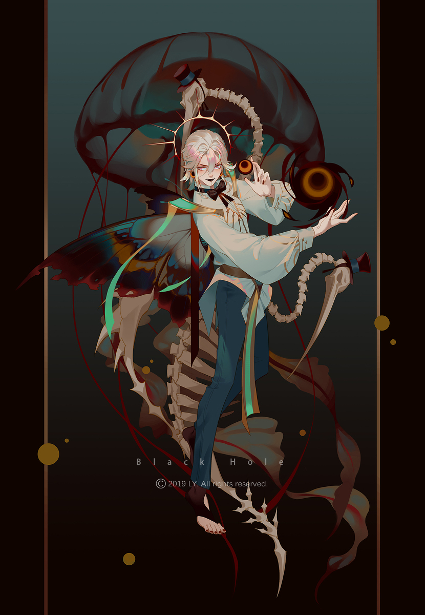 This is a pixiv picture whose title is 黑洞.