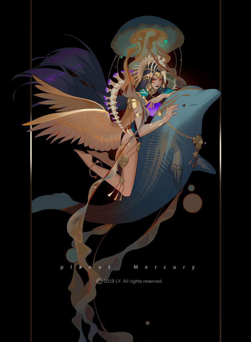 This is a pixiv picture whose title is 水星.