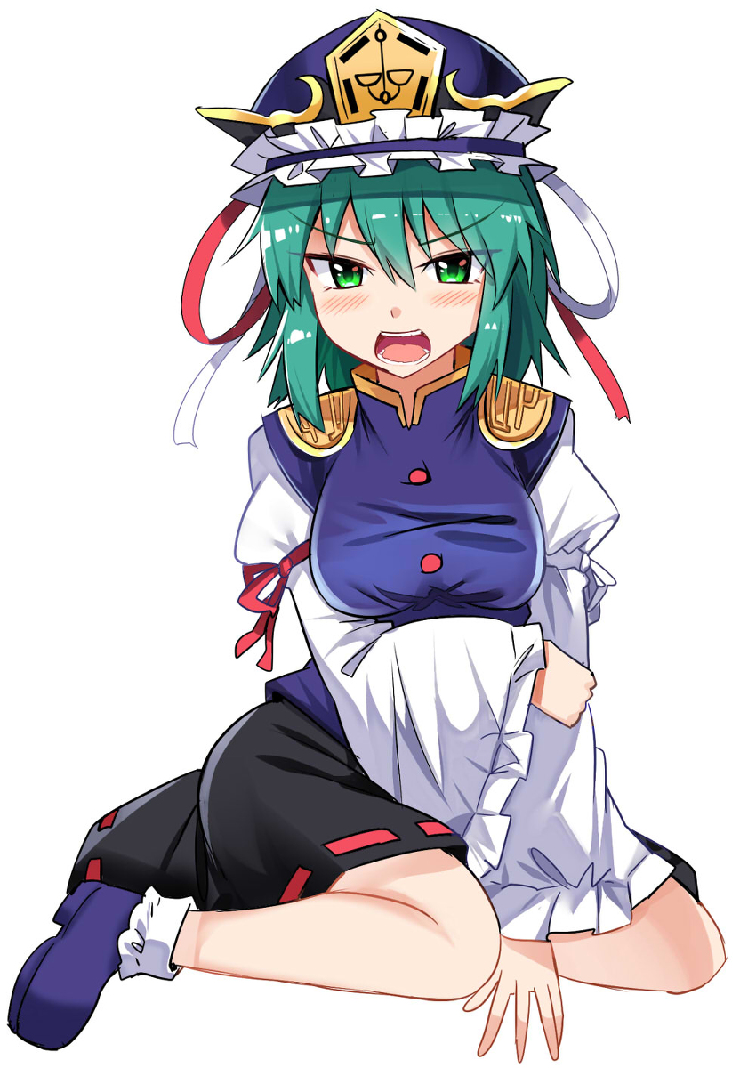 This is a pixiv picture whose title is 胸が成長しすぎた映姫様.