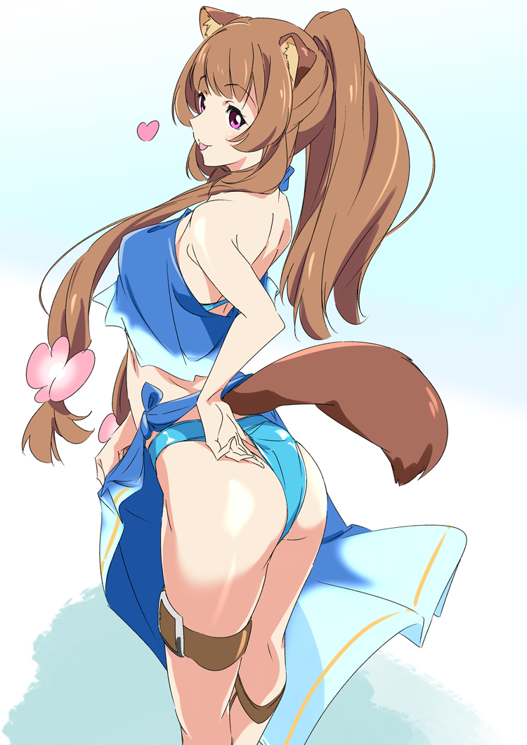 This is a pixiv picture whose title is ナオフミ君と二人きりの時だけ露出を上げるラフタリアさん.