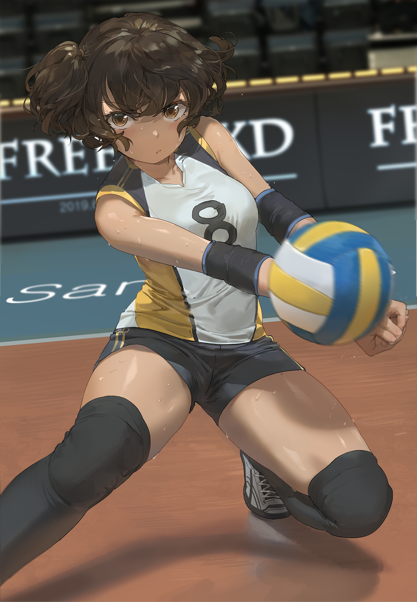 This is a pixiv picture whose title is バレーボール 少女 ( Volleyball Girl ).