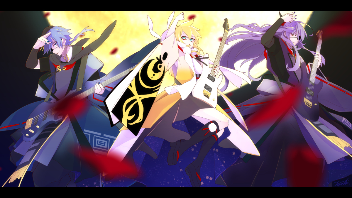 This is a pixiv picture whose title is 月夜の乙女.