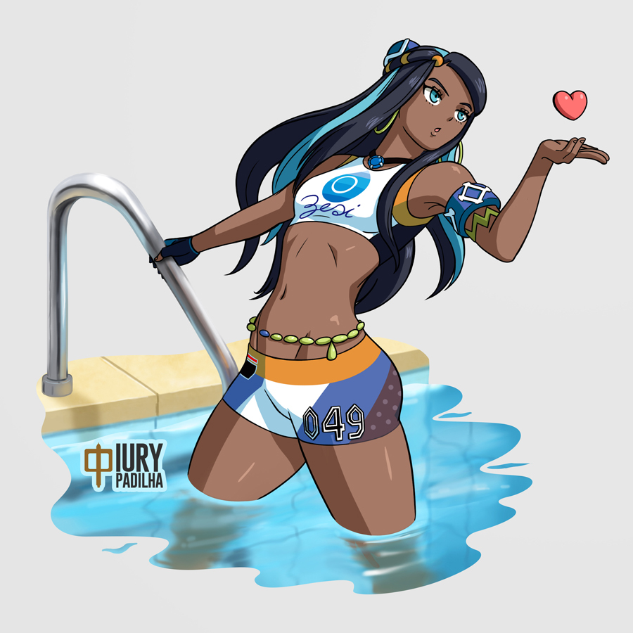 This is a pixiv picture whose title is Gym Leader Nessa (ルリナ).