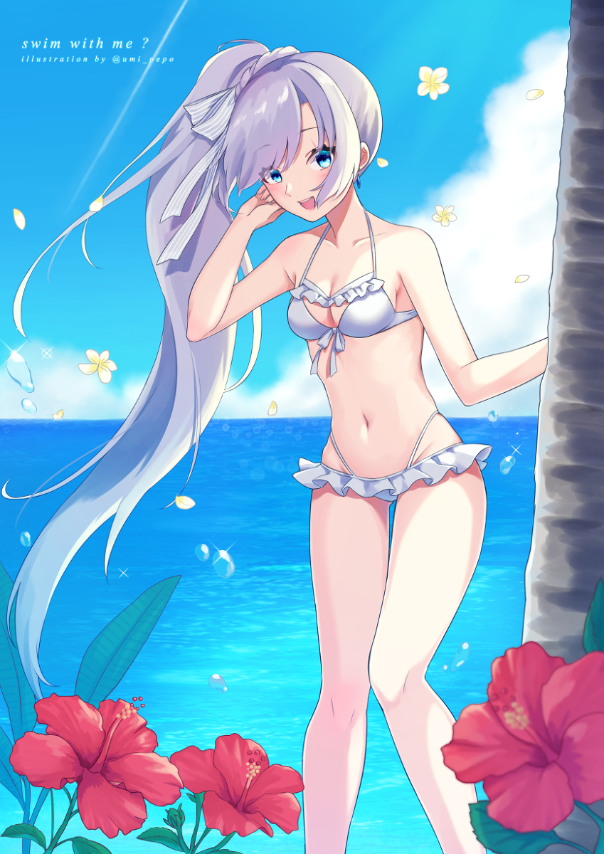 This is a pixiv picture whose title is 水着ワイス👙.