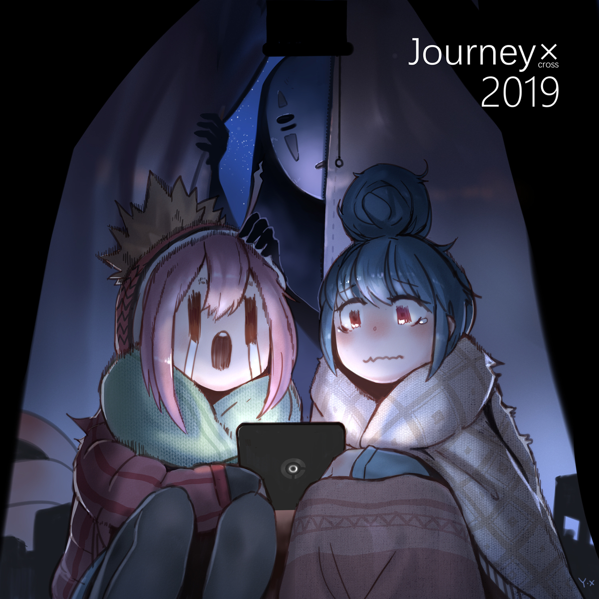 This is a pixiv picture whose title is 【JourneyX】midnight.