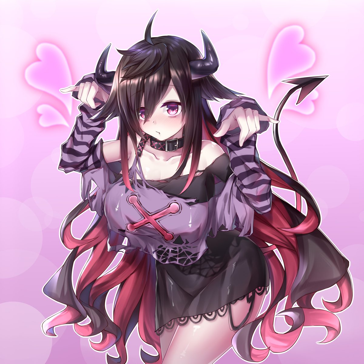 This is a pixiv picture whose title is 闇夜乃モルル  闇夜乃莫露露.