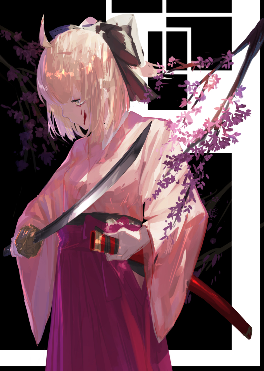 This is a pixiv picture whose title is 紅桜.