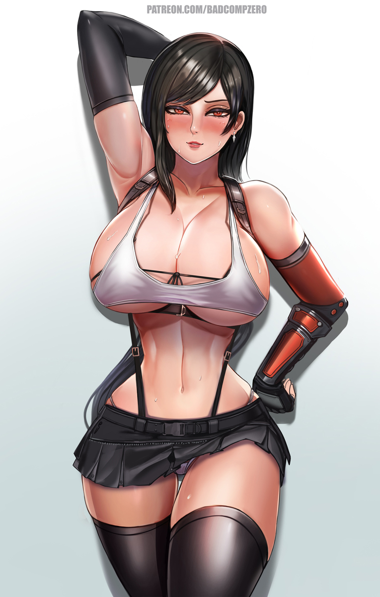 This is a pixiv picture whose title is Tifa FFVII - remake.