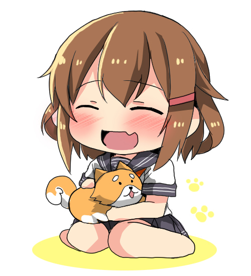 This is a pixiv picture whose title is わんこと雷.