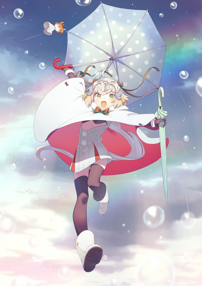 This is a pixiv picture whose title is 雨の日のサンタさん.