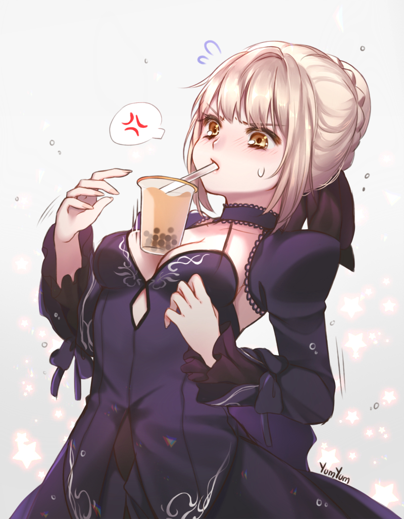 This is a pixiv picture whose title is Boba Tea.