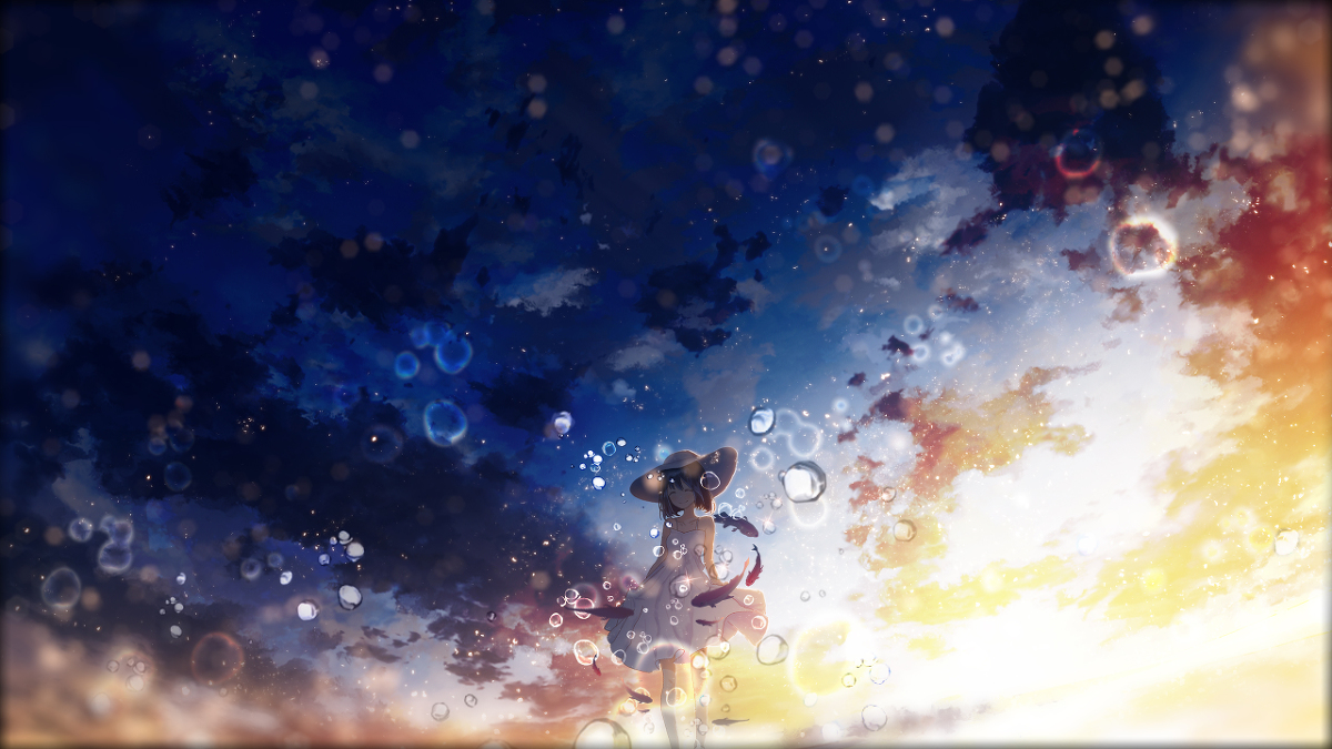 This is a pixiv picture whose title is 茜空.