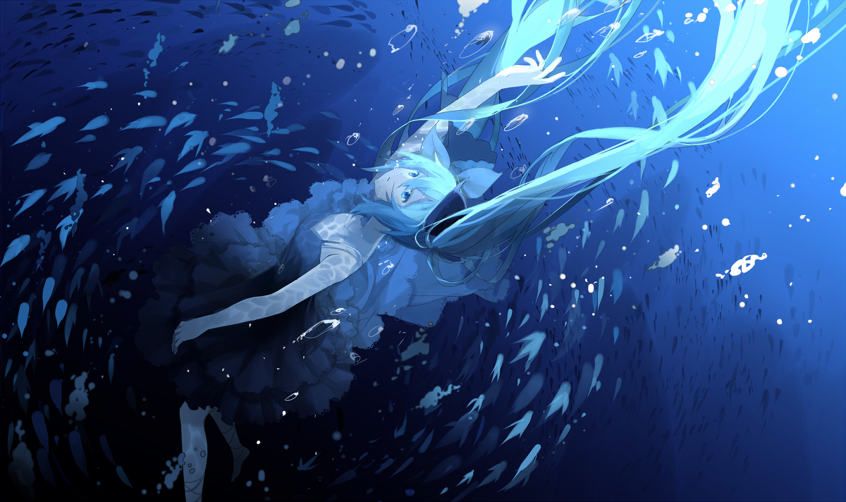 This is a pixiv picture whose title is 深海の少女.
