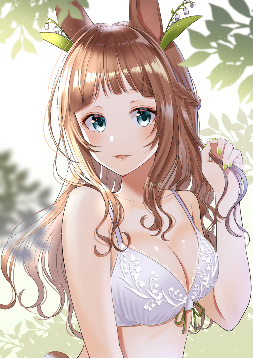 This is a pixiv picture whose title is スズラン×兎耳×ランジェリー.
