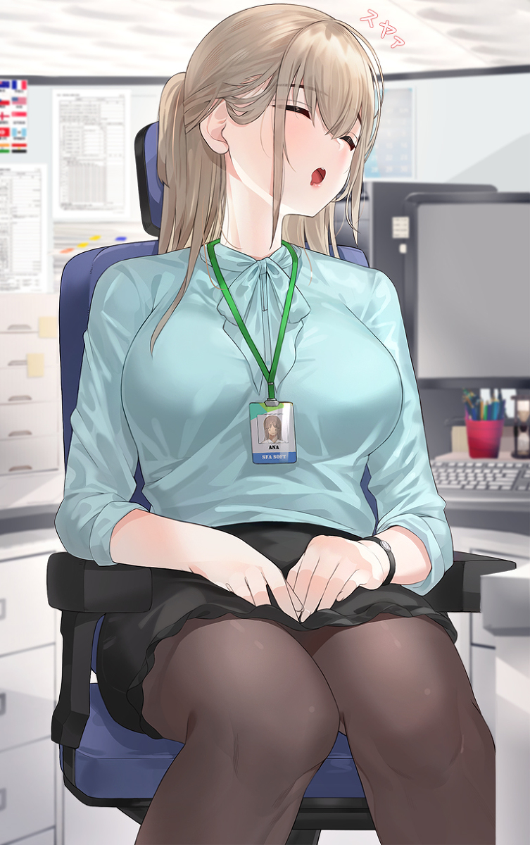 This is a pixiv picture whose title is 😴.