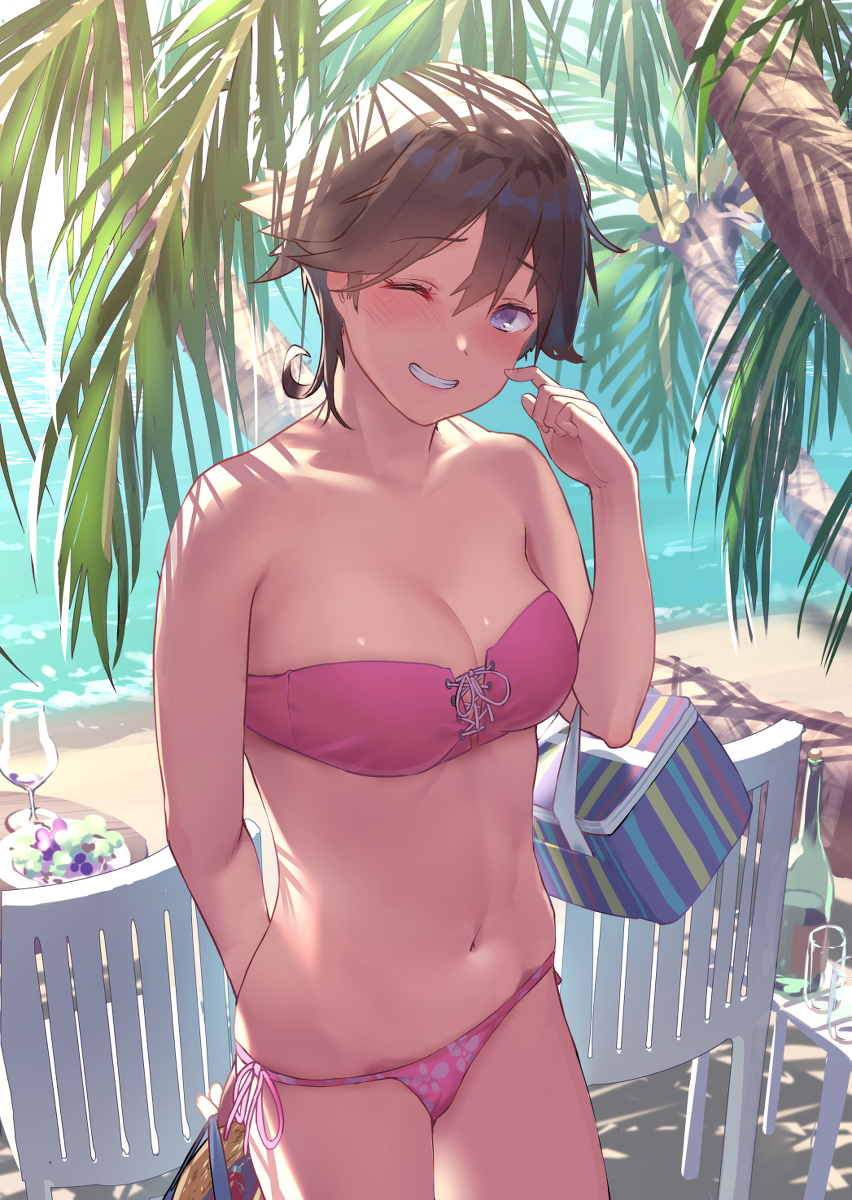 This is a pixiv picture whose title is 水着比叡ちゃん.