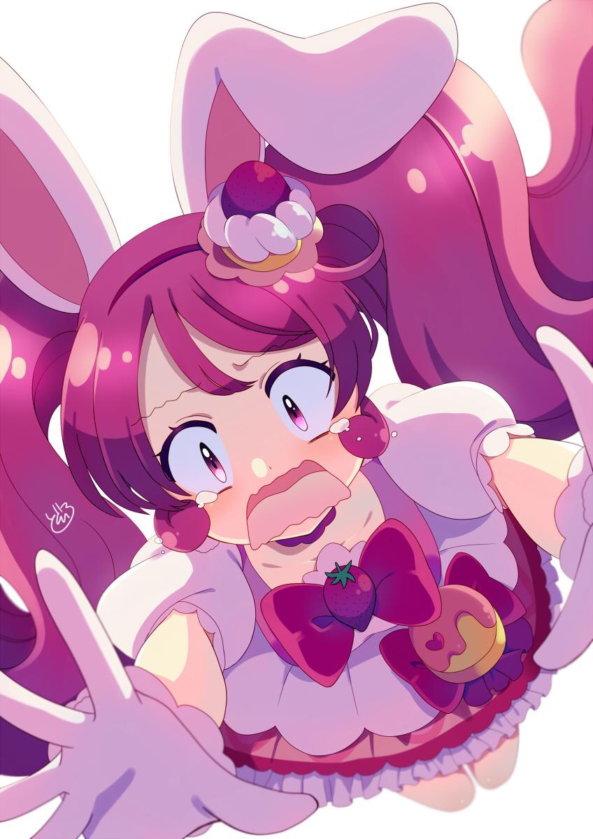 This is a pixiv picture whose title is 落ちるキュアホイップ.