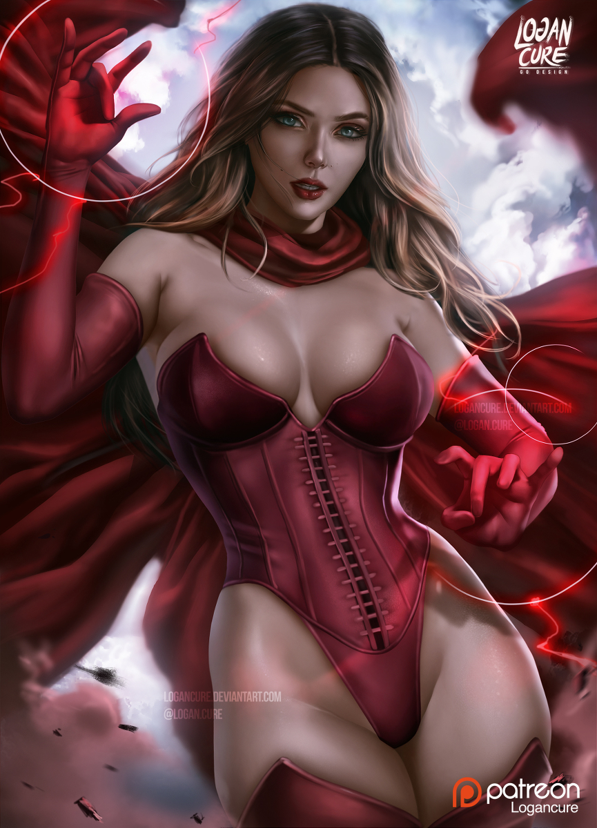 This is a pixiv picture whose title is Scarlet witch 緋色の魔女.