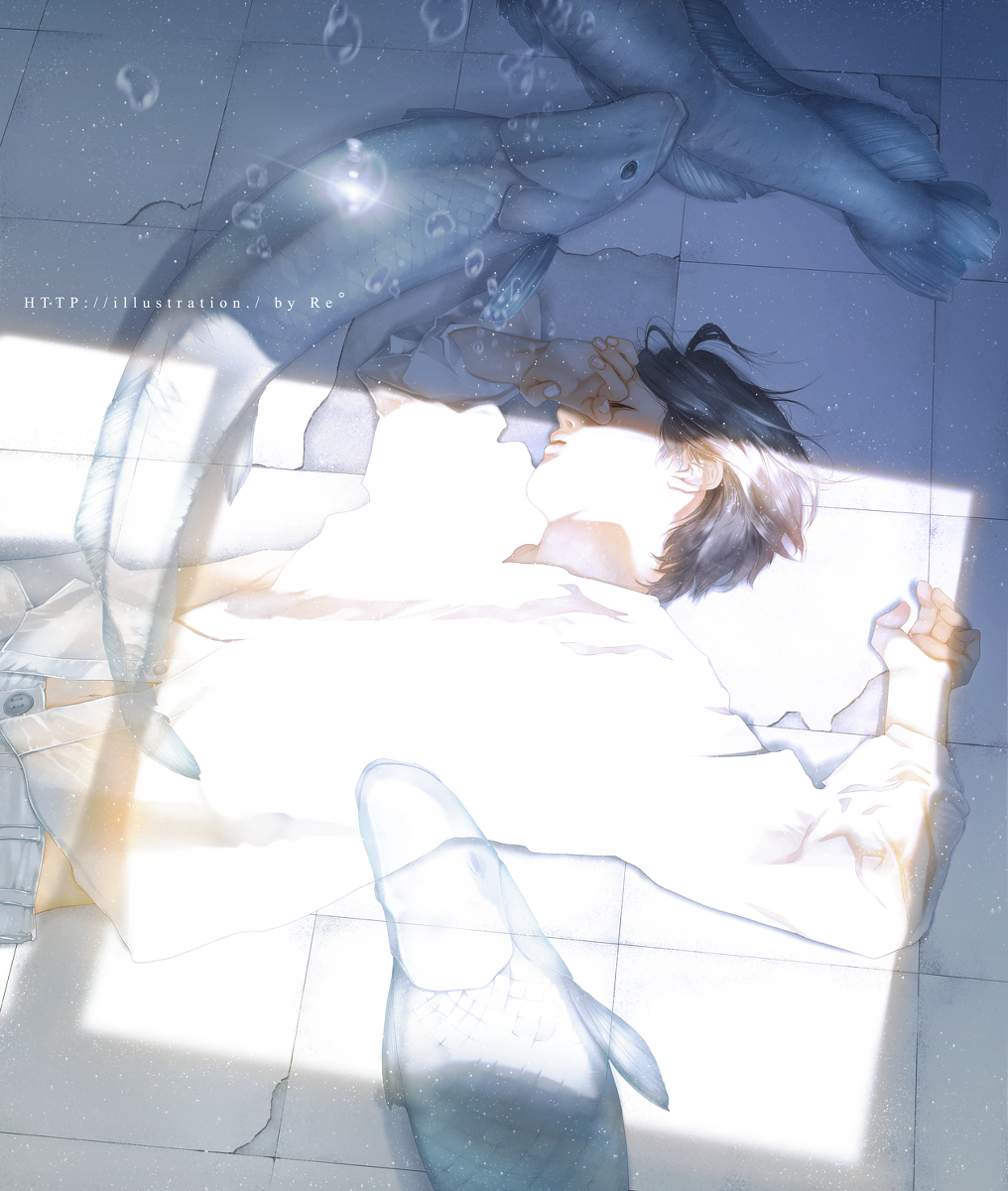 This is a pixiv picture whose title is 彼方と此方.