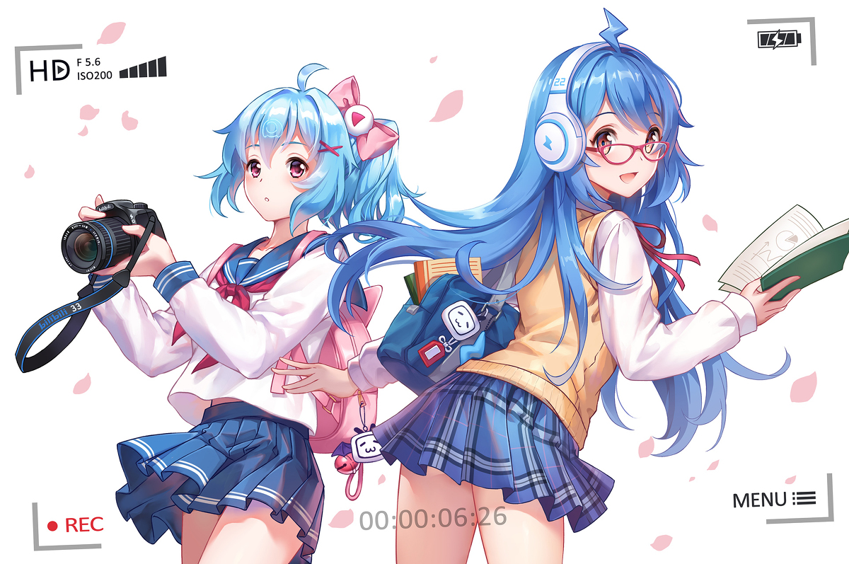 This is a pixiv picture whose title is bilibili school day.