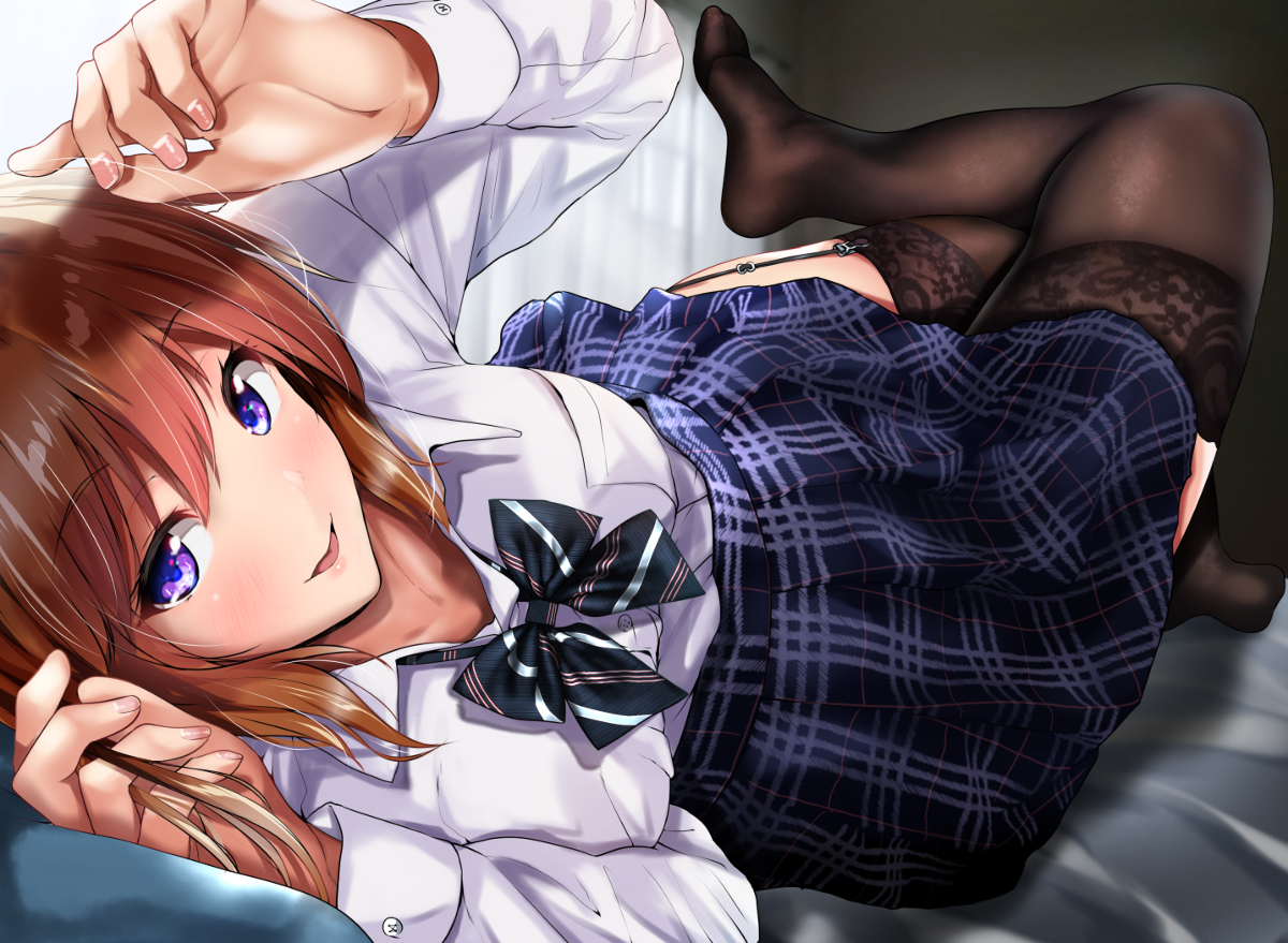 This is a pixiv picture whose title is 紺肌ブラウン.