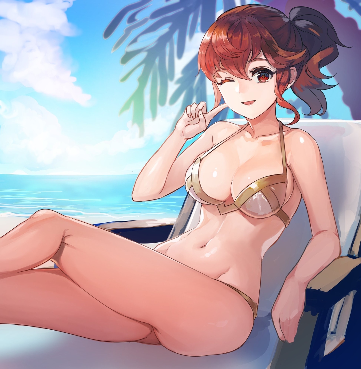 This is a pixiv picture whose title is 水着アンナさん.