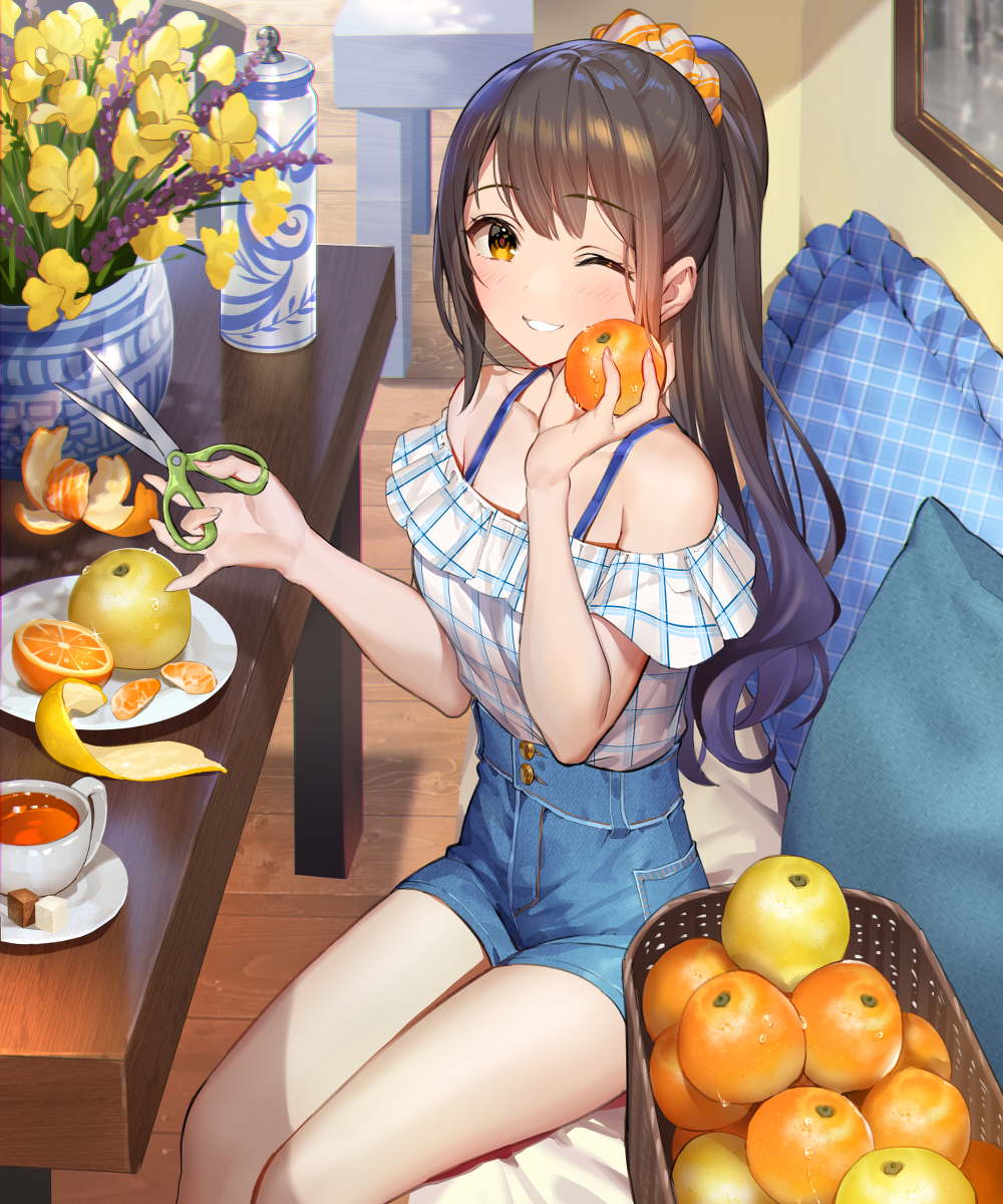 This is a pixiv picture whose title is 🍊✂️🍊.