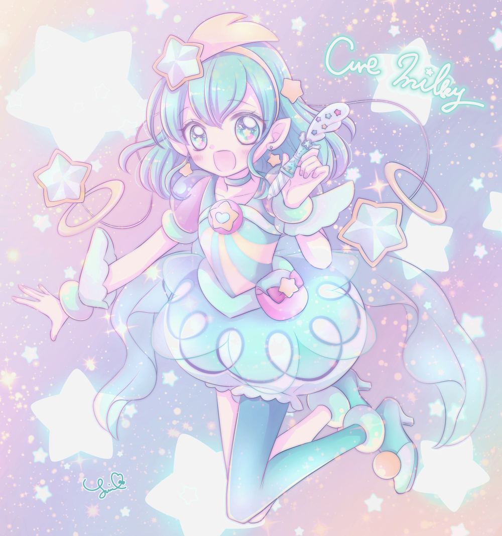 This is a pixiv picture whose title is 天にあまねくミルキーウェイ☆.