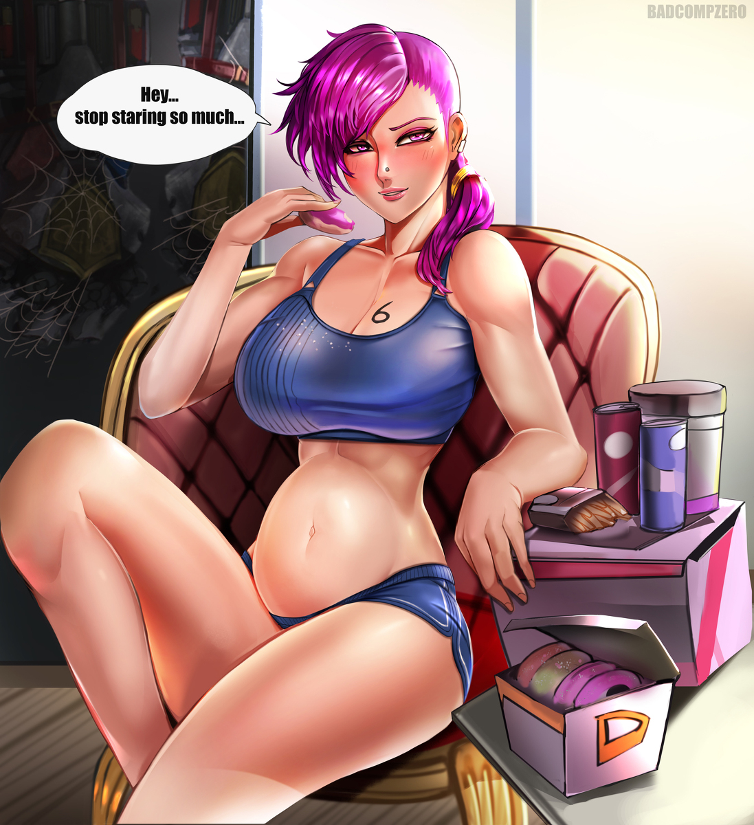 This is a pixiv picture whose title is [Commission] Vi Pregnant.