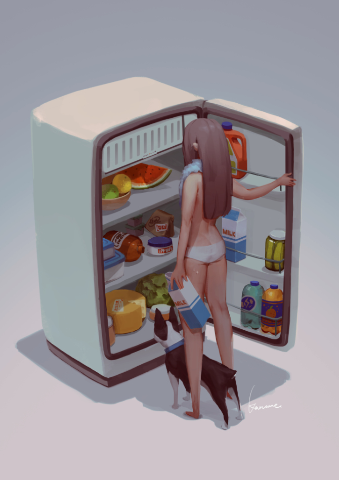 This is a pixiv picture whose title is 君はなにがいい？.