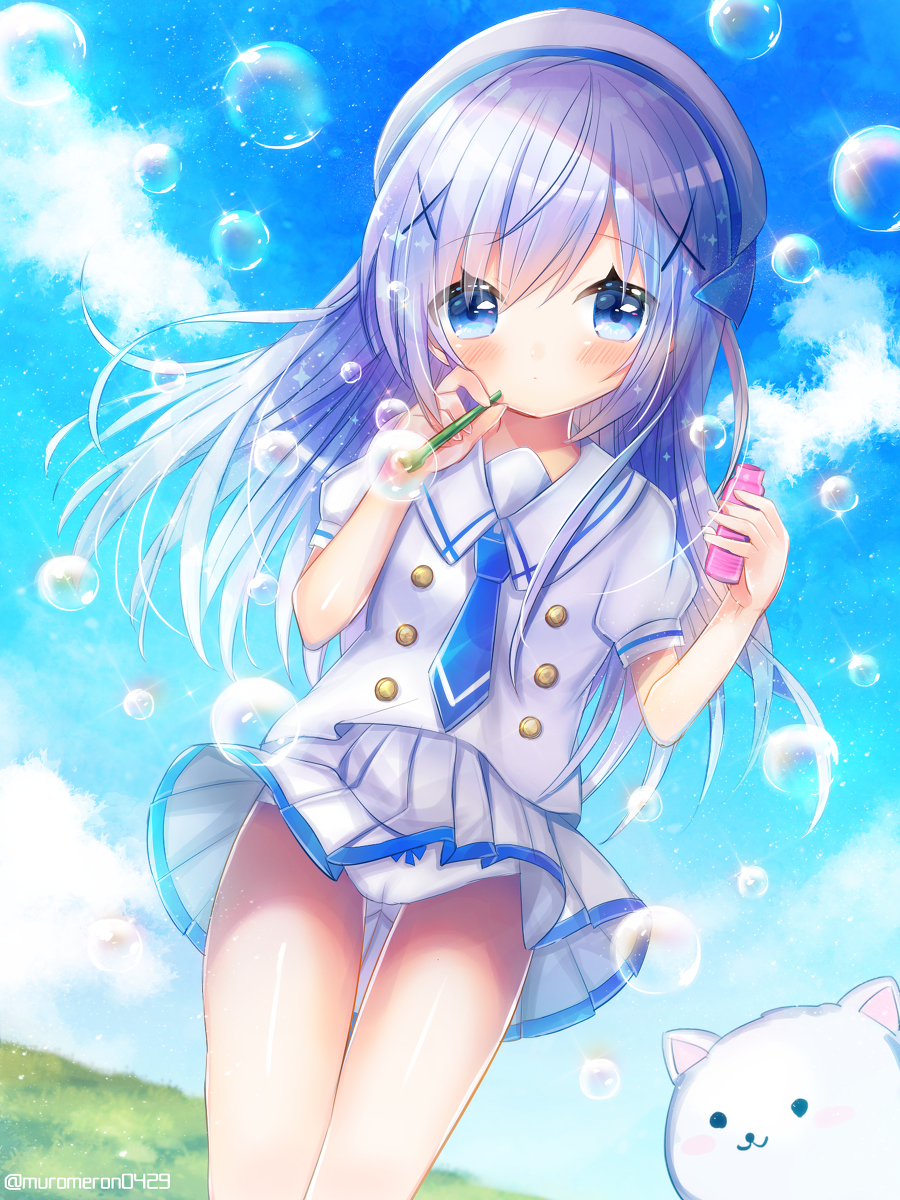 This is a pixiv picture whose title is チノちゃんとしゃぼんだま.