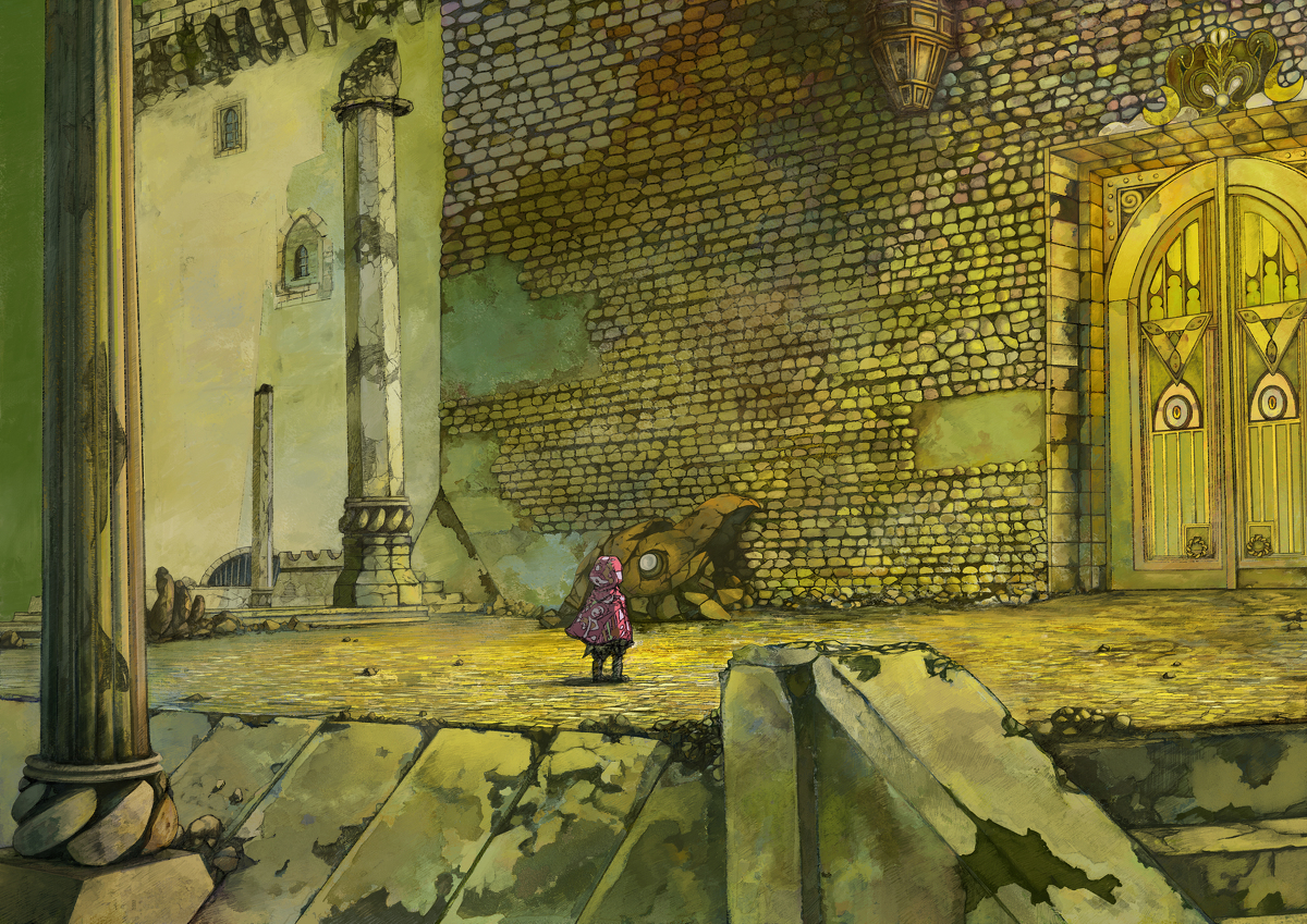 This is a pixiv picture whose title is こんじきのお城.