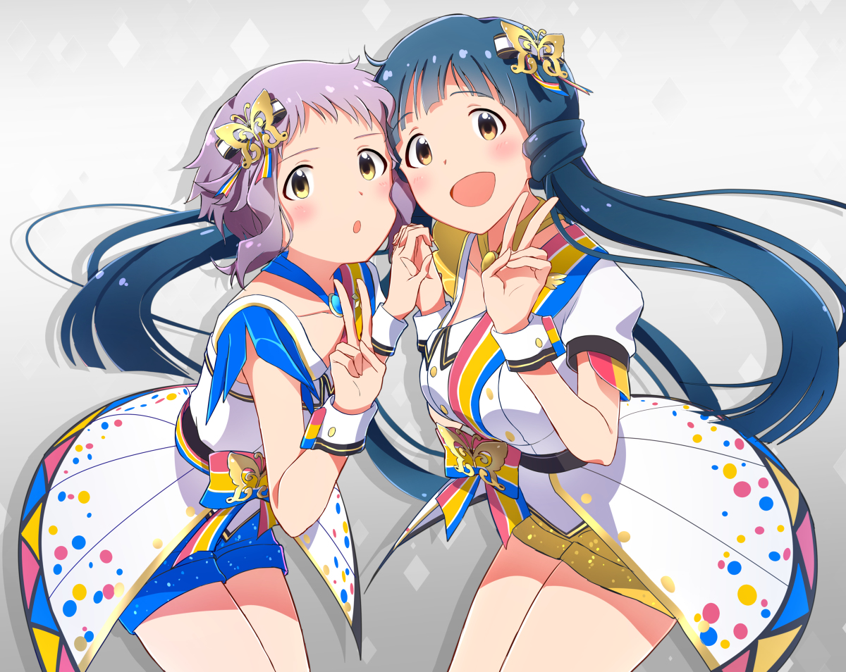 This is a pixiv picture whose title is 祝ミリシタ2周年.