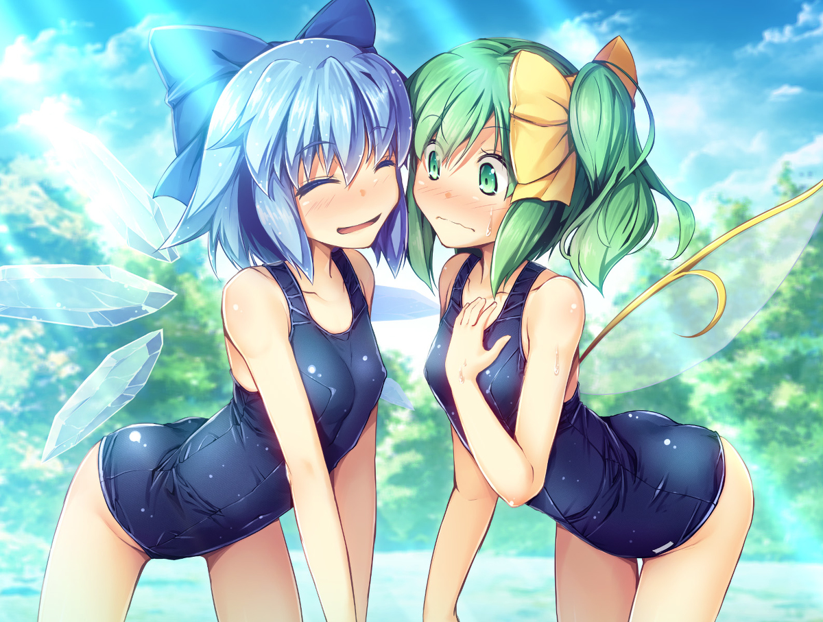 This is a pixiv picture whose title is スク水大チル.